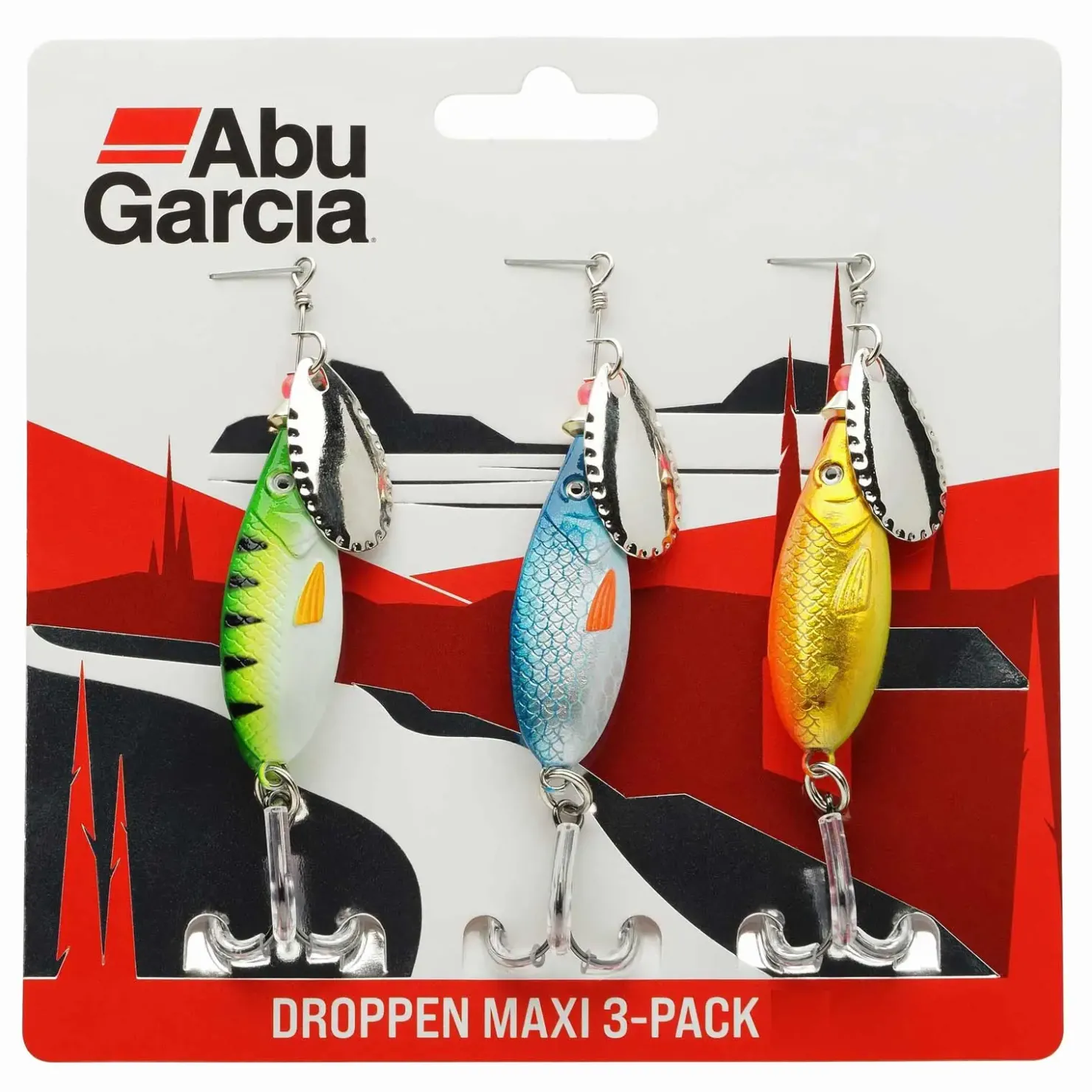 Abu Garcia Droppen Maxi 12,0g 3-Pack Spinner-Set| Sets Spinnfischen|Spinner