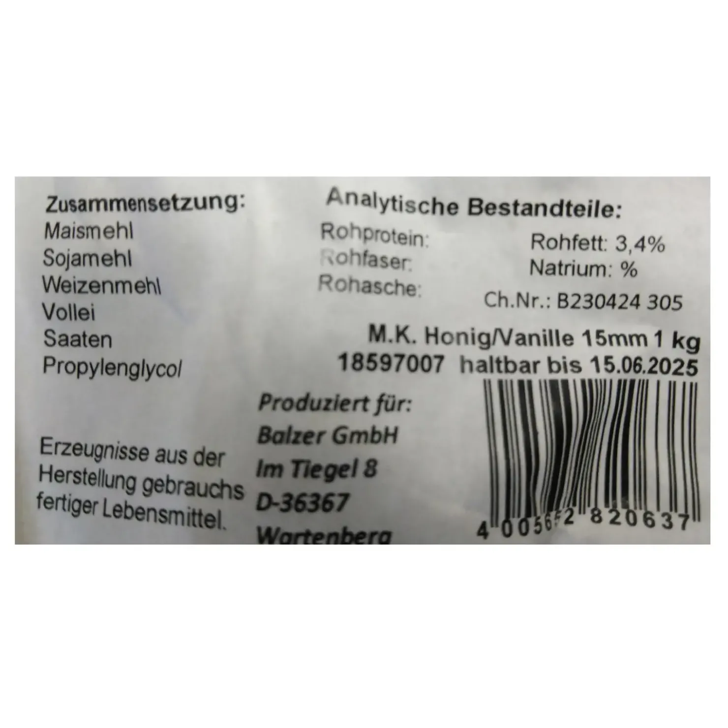 Balzer Matze Koch Honig/Vanill15mm Booster Balls Boilies| Karpfenfutter|Boilies & Pop-Ups