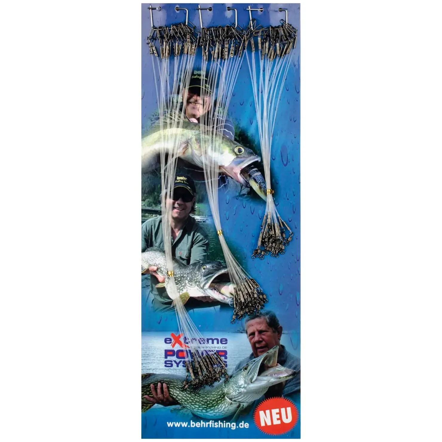 Behr Hard Mono Raubfischvorfächer Angelset 30Stk| Sets Spinnfischen|Hard Mono Raubfischvorfach