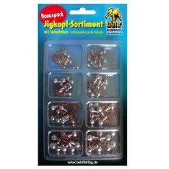 Behr Jigkopf Set 64 Stück Gewicht: 0,8g - 5g| Sets Spinnfischen|Forellen Sets - Köder & Zubehör