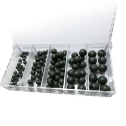 Behr Premium Gummiperlen-Sortiment 1 – Angeln Set 6 Größen / 100 Stück + Box| Sets Spinnfischen|Karpfen Sets