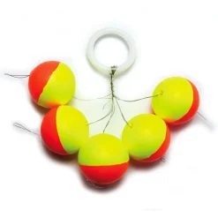 Behr runde Forellen-Pilotpose 20mm Rot-Gelb| Forellen Posen|Forellenposen