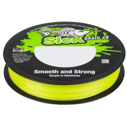 Berkley Sick Braid Hi-Viz Yellow 0,14mm Geflochtene Angelschnur Wunschlänge| Angelschnur Meterware