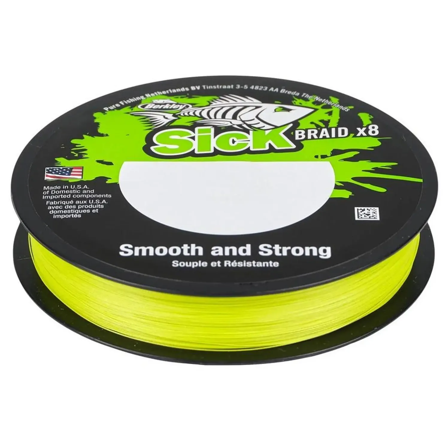 Berkley Sick Braid Hi-Viz Yellow 0,14mm Geflochtene Angelschnur Wunschlänge| Angelschnur Meterware