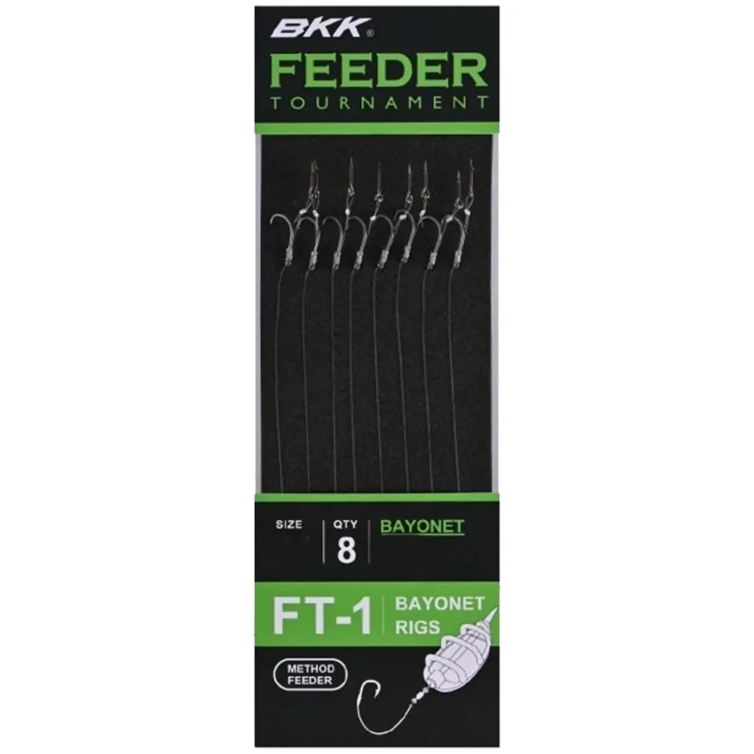 BKK Feeder Tournament FT-1 Bayonet #8 gebundener Feederhaken| Friedfischhaken|Feeder Haken