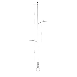 BKK Hyper Flash B1 Glow Heavy Circle Smokin' Salmon #1/0 Meerespaternoster| Makrelenangeln Vorfach|Heringsvorfach