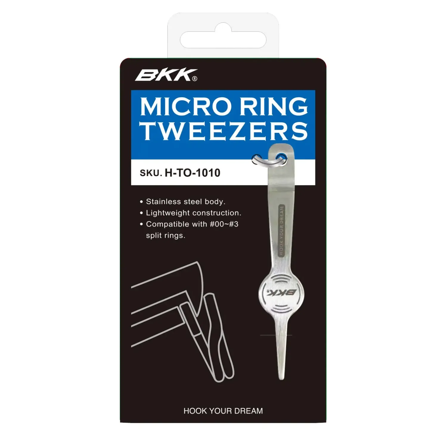 BKK Micro Ring Tweezers Splitring-Zange| Stahlvorfach Zubehör|Haken Zubehör