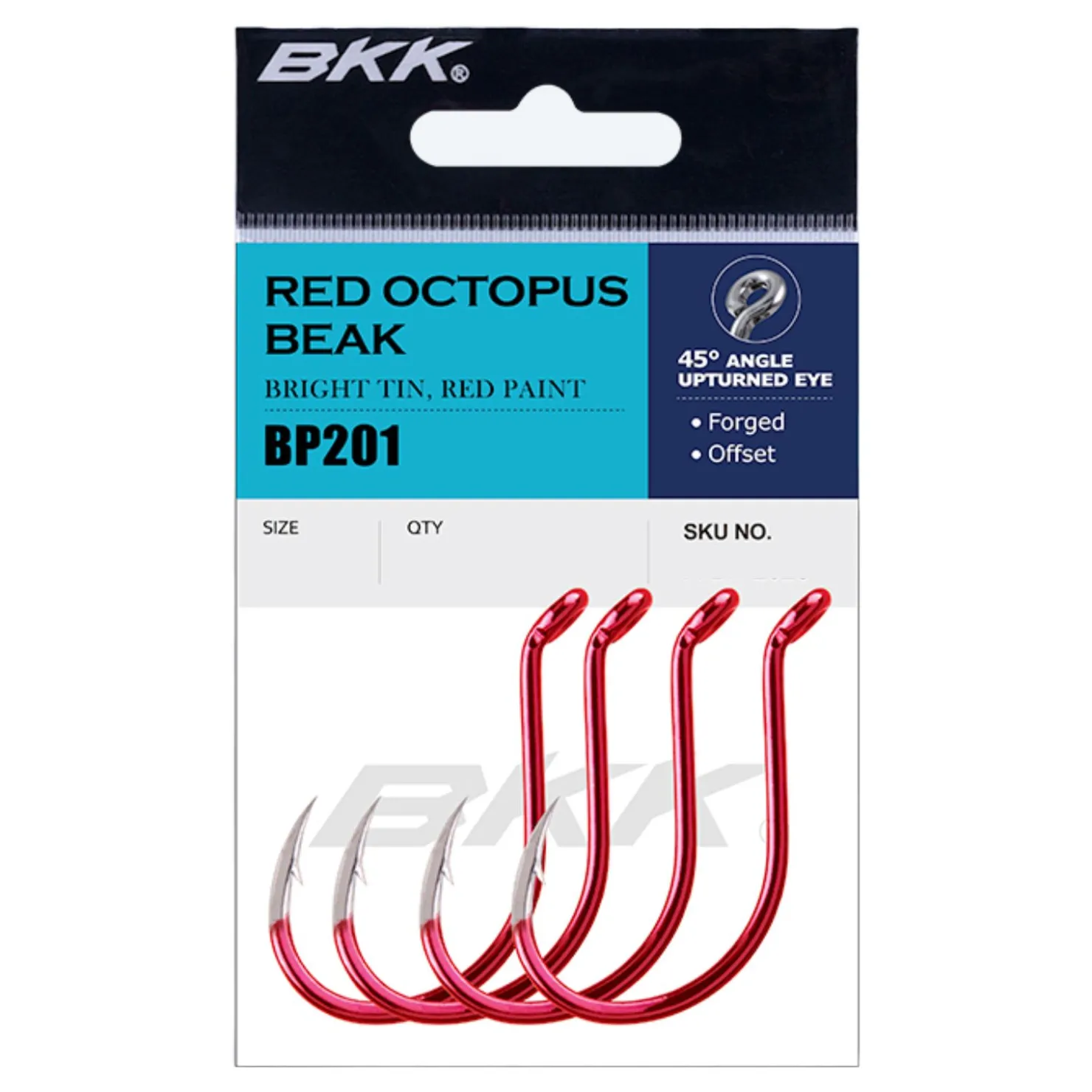 BKK Red Octopus Beak Bright Tin Red 6/0# Angelhaken| Friedfischposen|Raubfischhaken