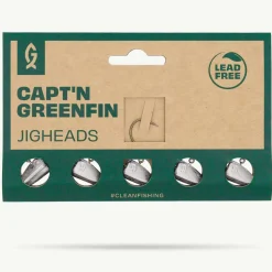 Capt`n Greenfin 9g Leadfree Dart Jig #2/0 Jighead| Raubfischhaken|Jigköpfe