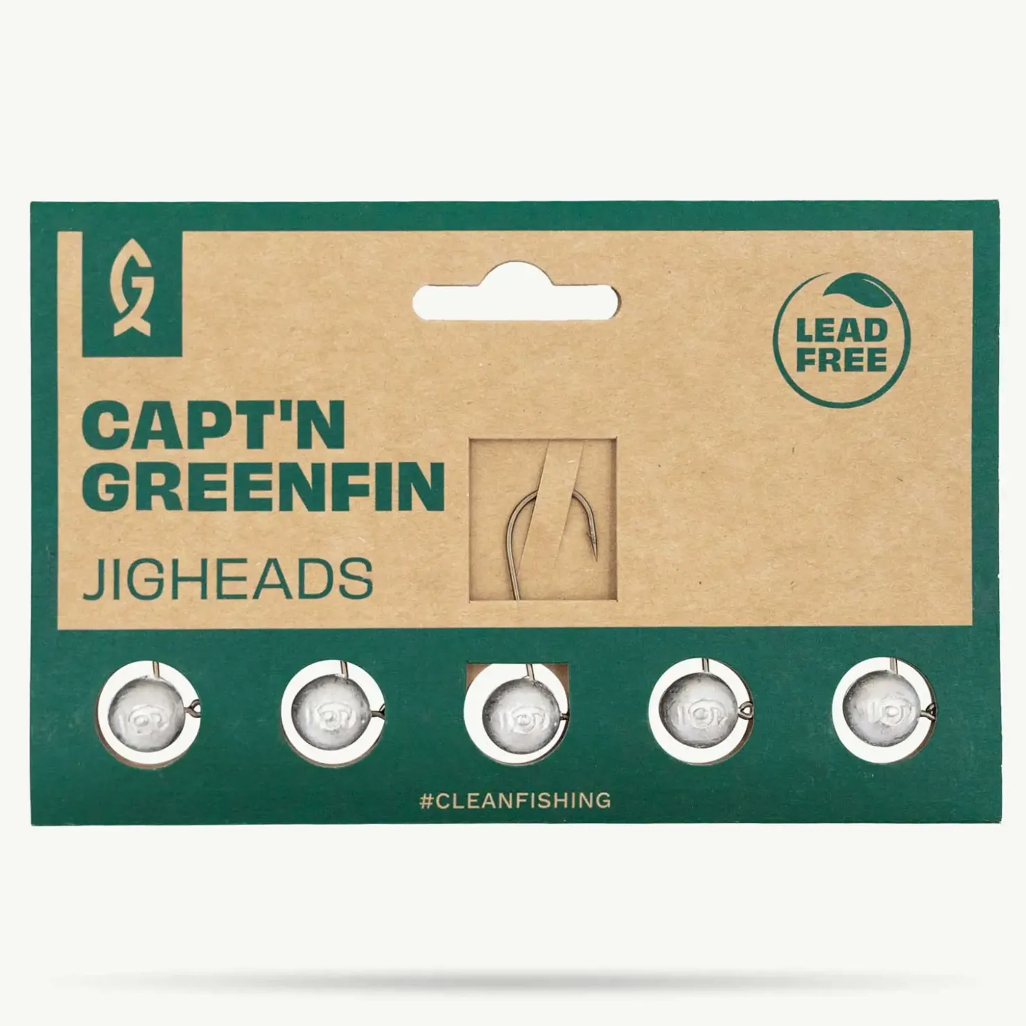 Capt`n Greenfin 3g Leadfree Round Jig #1/0 Jighead| Jighaken|Friedfischhaken