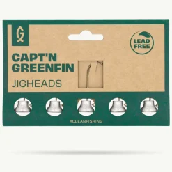 Capt`n Greenfin 9g Leadfree Elephant Jig 2/0 Jighead| Raubfischhaken|Jigköpfe