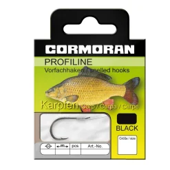 Cormoran Profiline Karpfenhaken schwarz gebunden gr.4| Karpfen Haken|Karpfen Haken