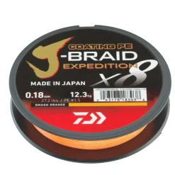 Daiwa J-Braid Exped. X8E 0.13mm-300m Geflochtene Schnur| Geflochtene Angelschnur