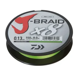 Daiwa J-Braid X8 0,13mm Angelschnur geflochten Meterware| Geflochtene Angelschnur|Angelschnur Meterware