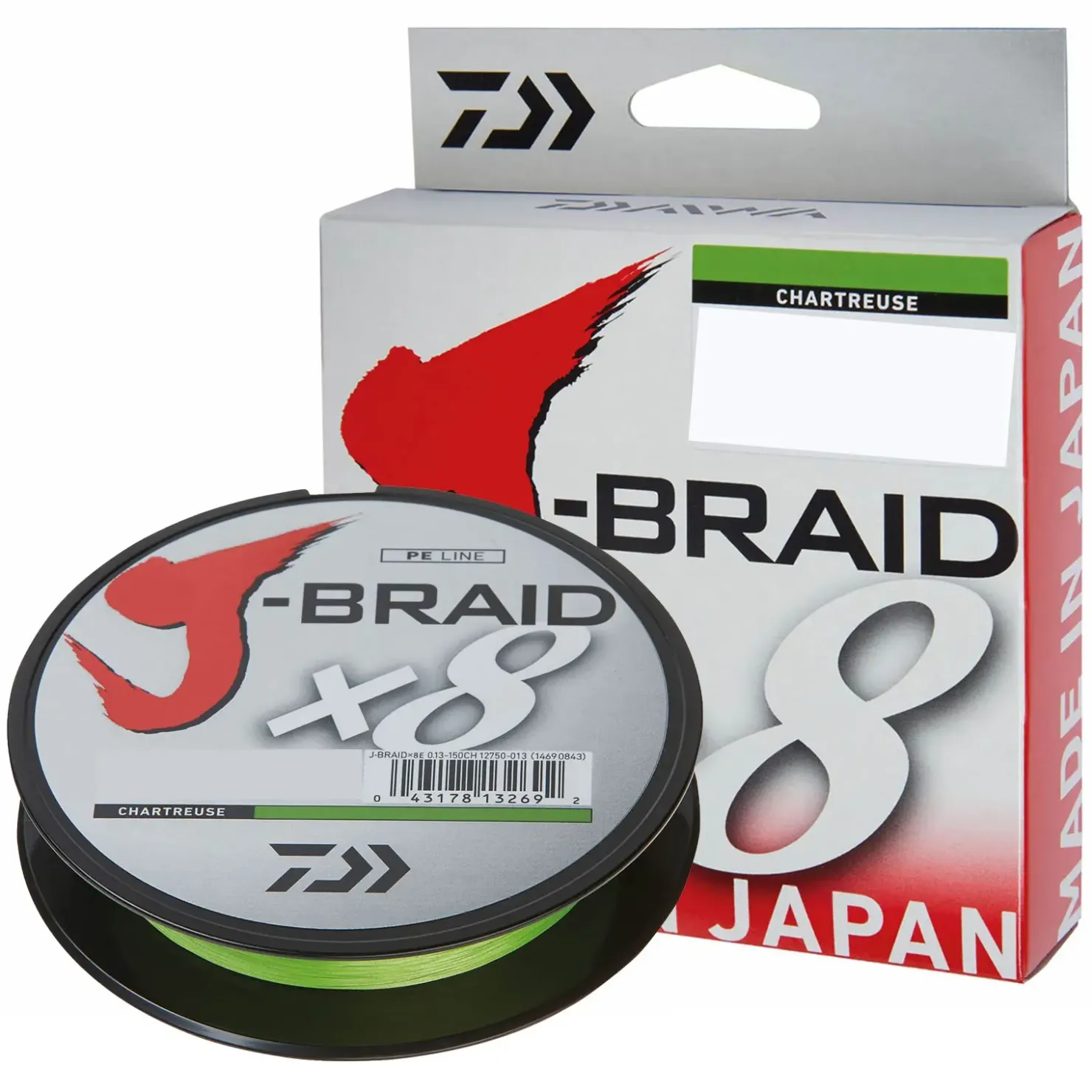 Daiwa J-Braid X8 0.28mm-300m Geflochtene Schnur| Geflochtene Angelschnur