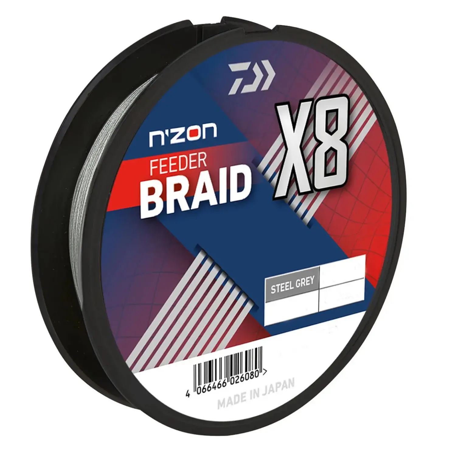 N'ZON by Daiwa Daiwa N'ZON X8 Braid 0.08mm-150m steel gray Geflochtene Feeder-Angelschnur| Geflochtene Angelschnur