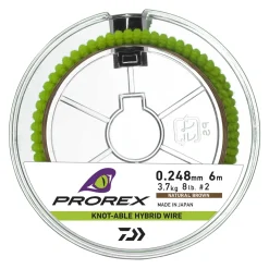 Daiwa Prorex Hybr. Knotable Wire 6m-4.4kg 0,275mm Stahlvorfach| Stahlvorfach