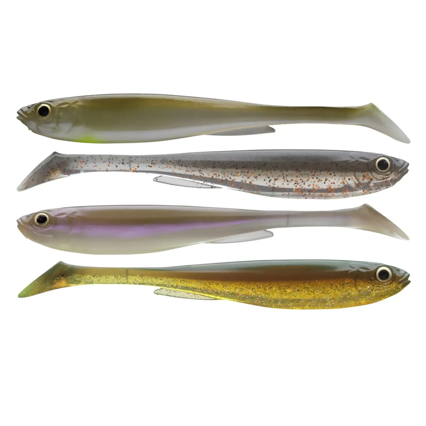 Daiwa Prorex Slim Shady Nature Color Set 13.5cm 4St. Gummifischset| Hechtköder|Hecht Gummifisch