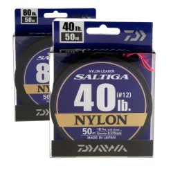 Daiwa Saltiga Nylon Leader 0,74mm 31,8kg 50m Geflochtene Vorfachschnur| Meeresangeln Vorfach|Fluorocarbon Vorfach