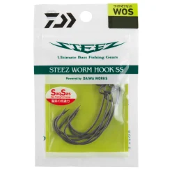 Daiwa Steez Worm Hook Wide Offset #3/0 Einzelhaken| Drop Shot Haken|Offset Haken