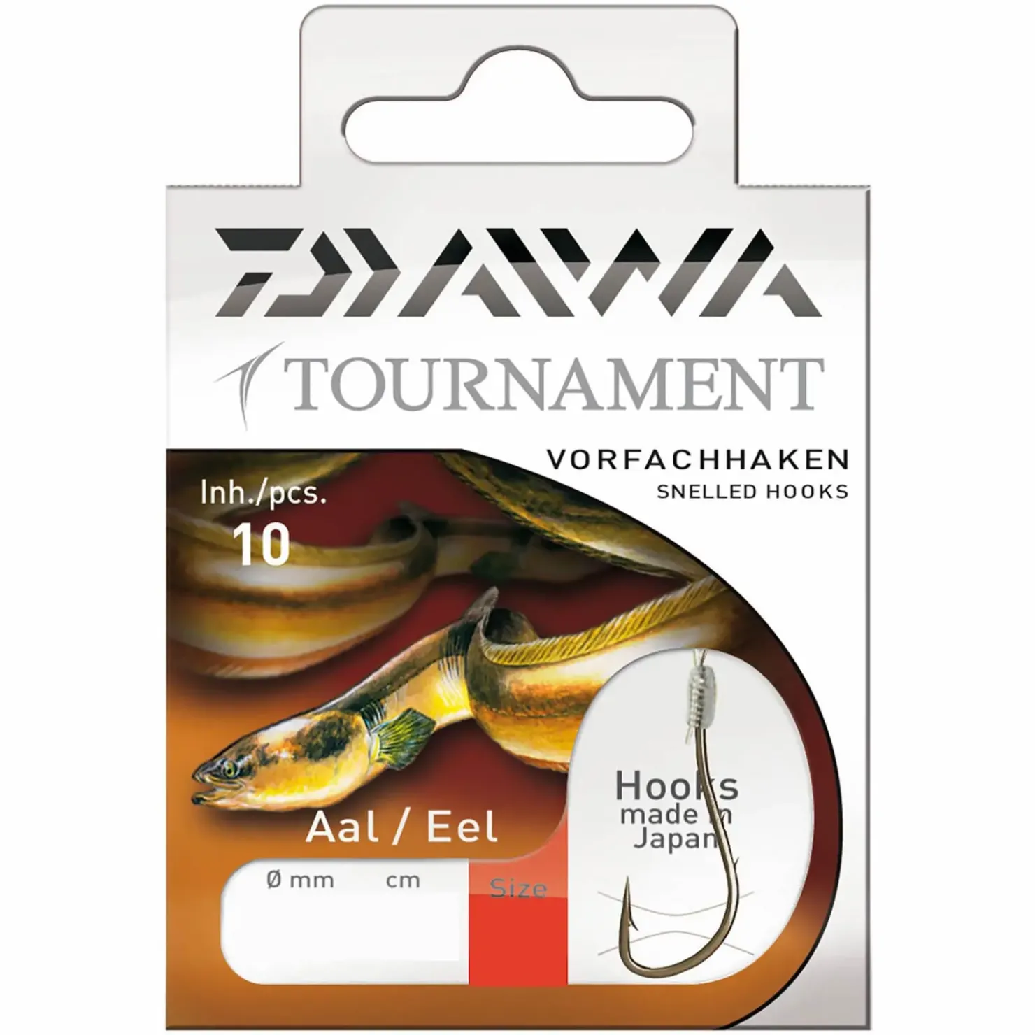 Daiwa Tournament Aalhaken Gr. 4 Gebundene Vorfachhaken| Raubfischhaken|Raubfischhaken