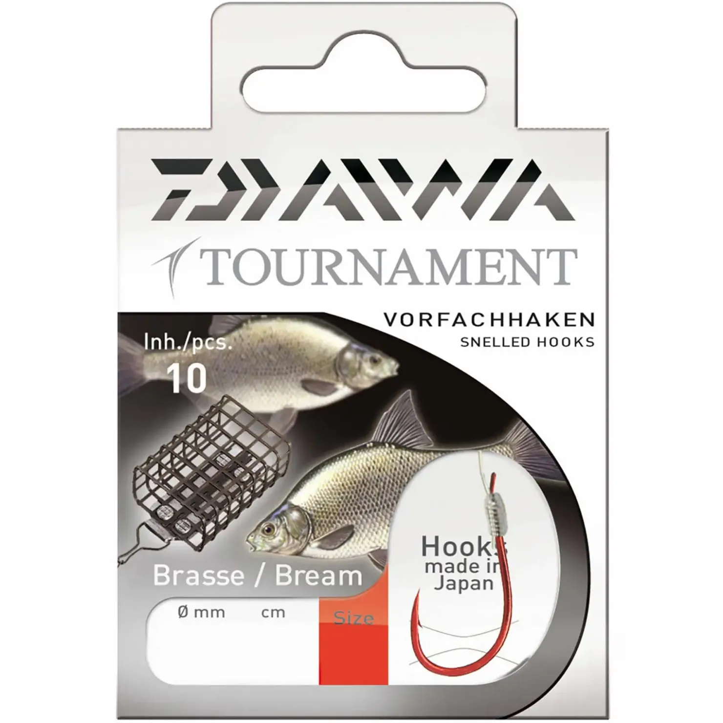 Daiwa Tournament Brassen/Feeder Gr.6 Gebundene Feeder-Vorfachhaken| Friedfischhaken|Feeder Haken