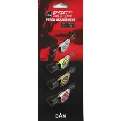 DAM Effzett Assortment 4 Stück Spinner #2 4g Sinking Barsch-Spinnerset| Sets Spinnfischen|Spinner