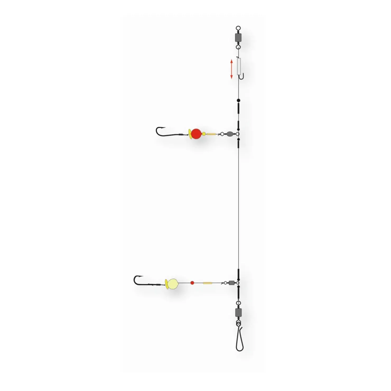 Jenzi Dega Pro Expert Holsteiner-Vorfach 0,70/40mm Größe 1 Brandungsvorfach gebunden| Brandungsangeln Vorfach