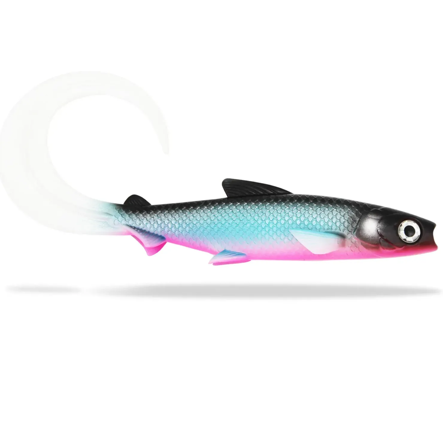FishingGhost Renky Shad CRL 35cm Curly Tail Gummifisch| Hecht Gummifisch|Xxl Köder. Big Baits