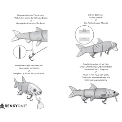 FishingGhost RenkyOne 18cm Hybrid Swimbait| Schleppwobbler|Xxl Köder. Big Baits