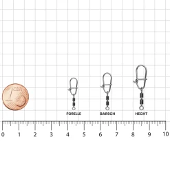 Fishing King Tackle Fishing-King Tackle Barsch Duolock Snap + Double Swivel| Wirbel & Karabiner Raubfischangeln|Wirbel & Karabiner