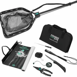 Fishing King Tackle Fishing-King Tackle Waidgerechtes Zubehörset| Unterfangkescher|Angelset Raubfisch - Zubehör & Köder