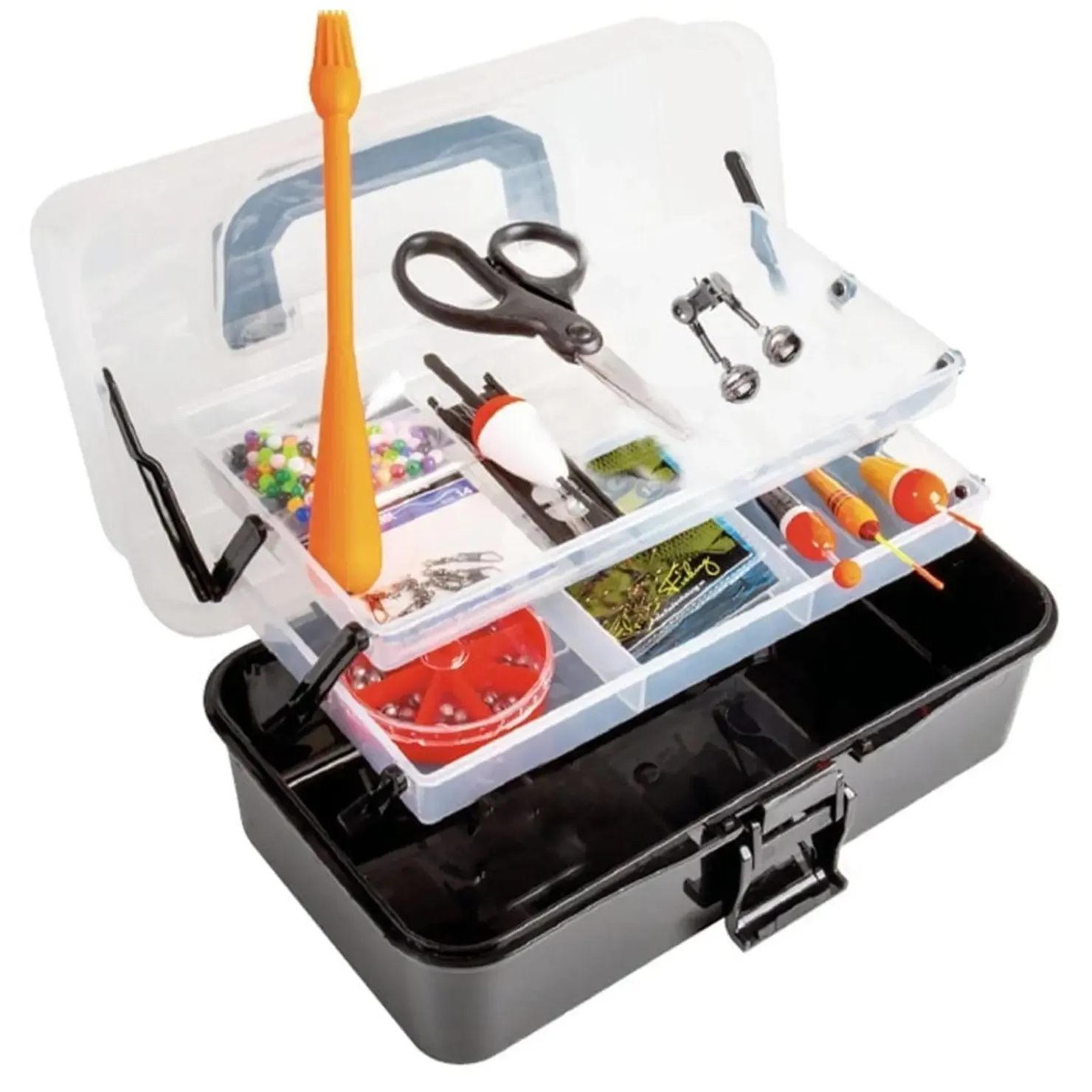 Fladen Deluxe Basic Angelkoffer 33x20x15cm mit Angelzubehör Komplett Angelset| Sets Friedfischangeln|Angelset Allround - Zubehör & Köder