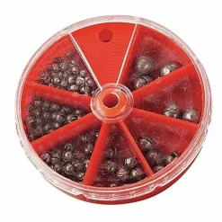 Fladen Splitshot Klemmschrot Set bleifrei 4-12mm 7 Gewichte – Alternative zu Klemmblei| Angelblei Sets|Klemmbleie