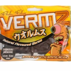 Fladen Vermz Sandwurm Imitation 9,5cm 15 Stück| Creature Baits|Angeln Nordsee Köder