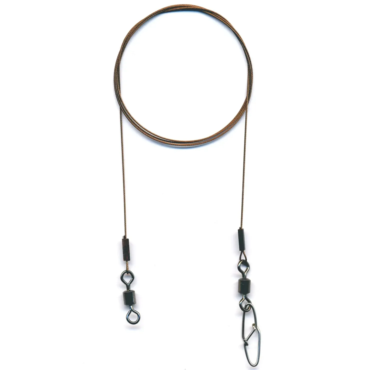 flexonit MS Vorfach AF New Snap/Swivel 0,20mm 2Stk. 50cm Stahlvorfach| Stahlvorfach Für Kunstköder|Stahlvorfach