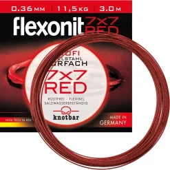 flexonit Red 7x7 0,27mm Meterware Länge 3m Stahlvorfach| Stahlvorfach Meterware|Stahlvorfach Meterware