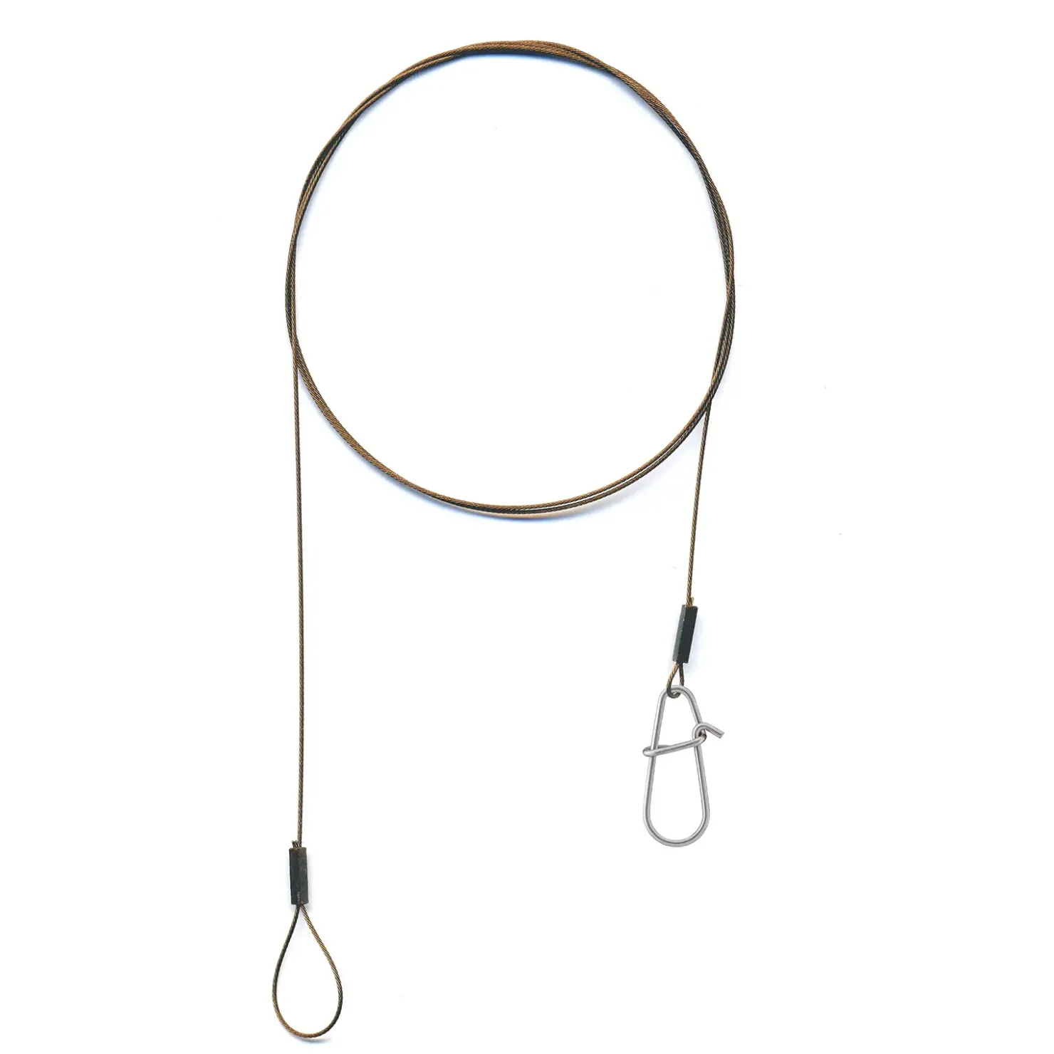 flexonit Vorfach ADS-BKK 7x7 Snap 0,27mm 2Stück 50cm Stahlvorfach| Spinnstangen|Stahlvorfach Für Kunstköder