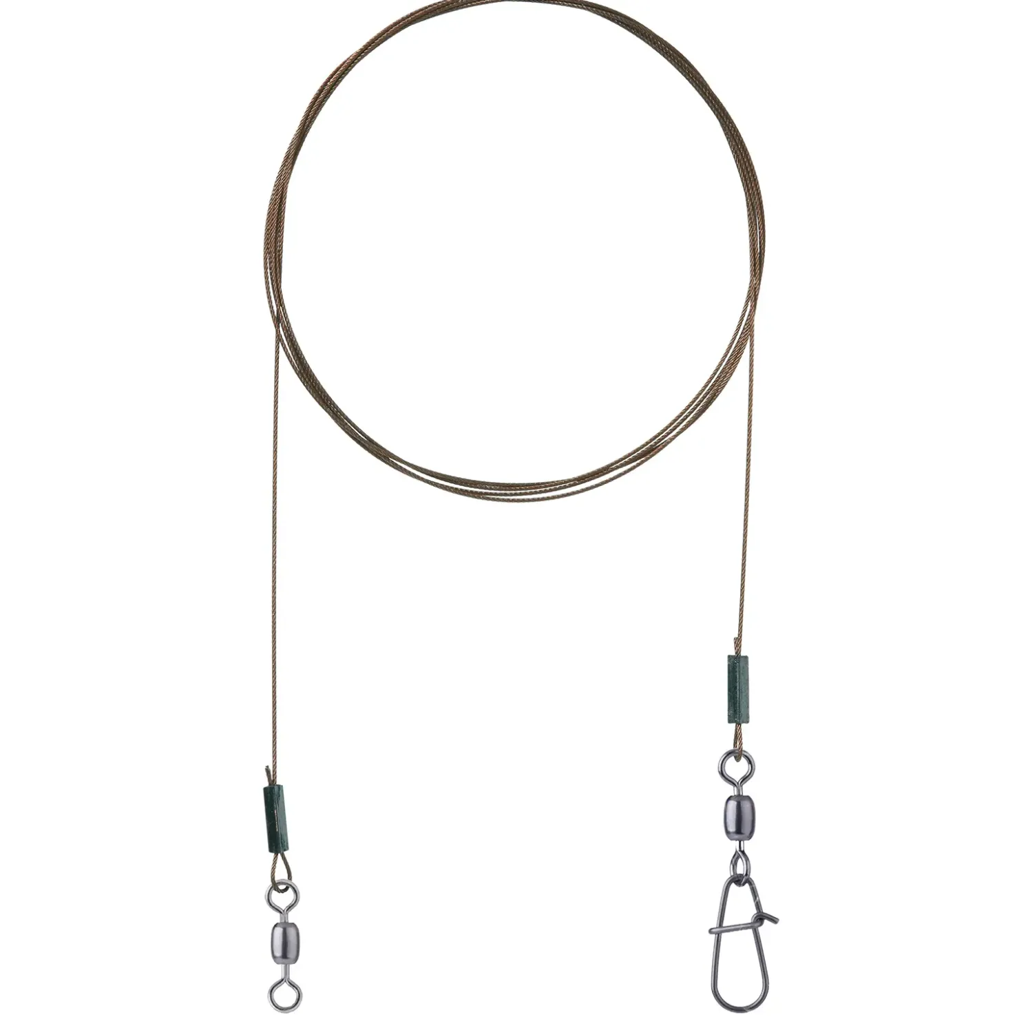 flexonit Vorfach AFN-BKK 7x7 Snap/Swivel 0,36mm 2Stück 30cm Stahlvorfach| Stahlvorfach Für Kunstköder|Stahlvorfach