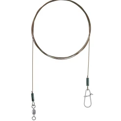 flexonit Vorfach AFNW-BKK 1 x 19 Swivel/Snap 0,20mm 2Stück 30cm  Stahlvorfach| Stahlvorfach Für Kunstköder|Stahlvorfach Für Kunstköder