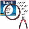 flexonit 7x7 Stahlvorfach 0,36mm + Quetschhülsen + Zange komplett Angelset| Combos Spinnangeln|Zubehör Spezial Raubfischangeln