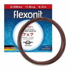 flexonit 7x7 Stahlvorfach 0,36mm + Quetschhülsen + Zange komplett Angelset| Combos Spinnangeln|Zubehör Spezial Raubfischangeln