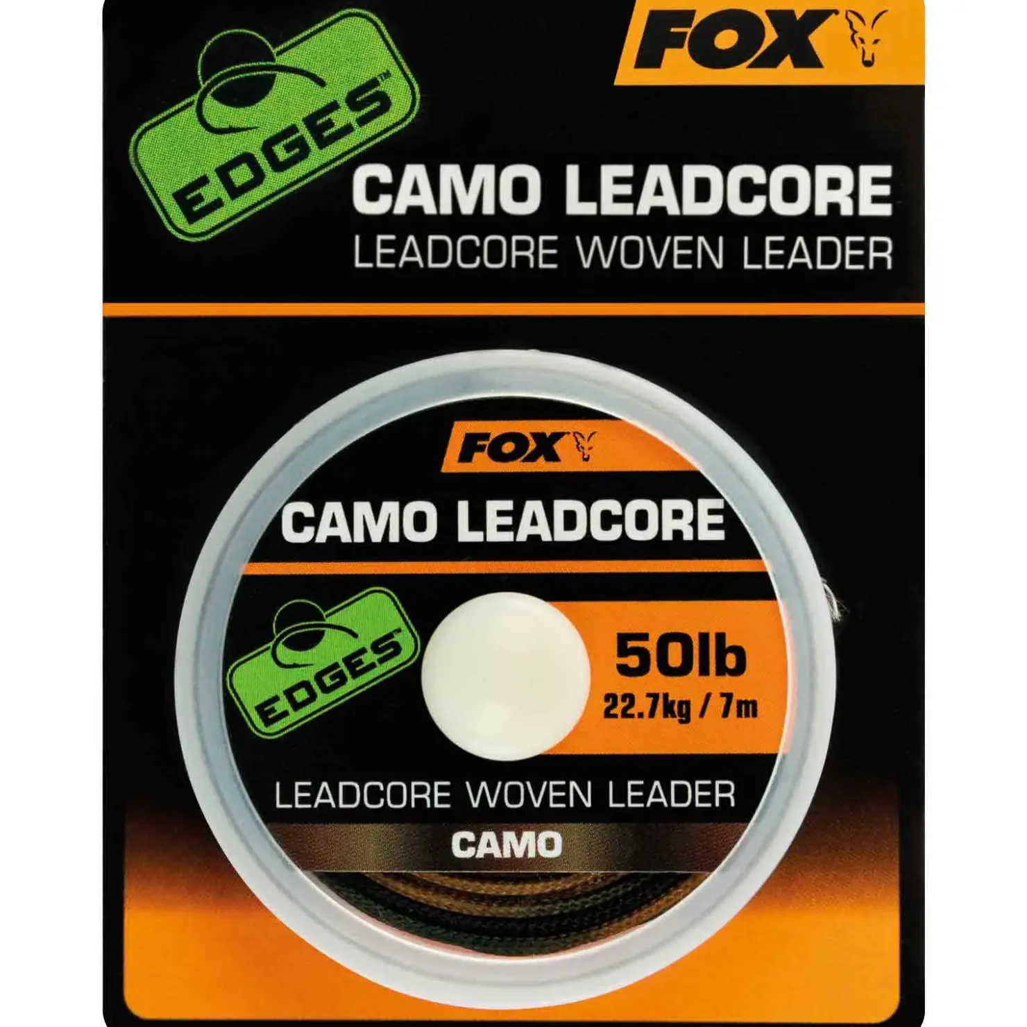 Fox Camo Leadcore Woven 50lb 7m Vorfachmaterial| Karpfen Rig|Karpfen Rig Und Zubehör