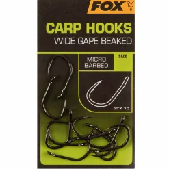 Fox Carp Hooks Wide Gape Größe 6 Karpfenhaken| Karpfen Haken|Karpfen Haken