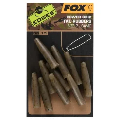Fox Edges Camo Powergrip tail rubbers size 7x 10pcs Karpfenzubehör| Karpfen Rig|Karpfen Rig Und Zubehör