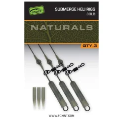 Fox Naturals Submerged Heli Rigs 30lb x 3 Karpfen-Zubehör| Karpfen Rig|Karpfen Rig Und Zubehör