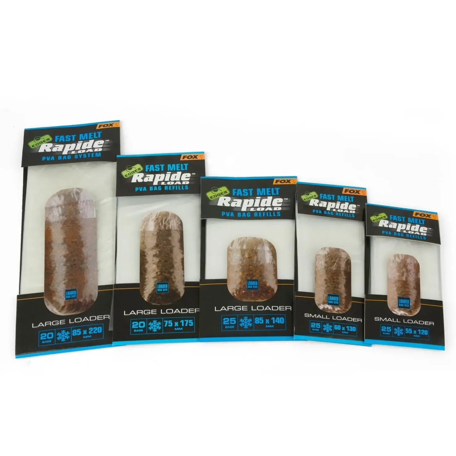 Fox PVA Edges Rapide Refills Fast Melt 75mmx175mm x 20 bags| Boilie Zubehör|Boilie Zubehör
