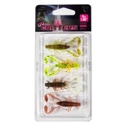 Fox Rage UV Micro Critter 5cm x 4St. Gummikrebs-Set| Hechtköder|Barsch Gummiköder