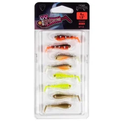 Fox Rage UV Micro Spikey 4cm x 8St. Gummifisch-Set| Hechtköder|Hecht Gummifisch