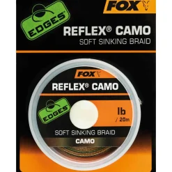 Fox Reflex Camo Soft Sinking Braid 25lb 20m Vorfachmaterial| Karpfen Rig|Karpfen Rig Und Zubehör